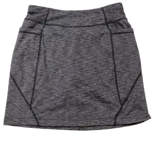 Athleta Excursion Grey Heathered Athletic Skort Small Tall - Picture 2 of 9